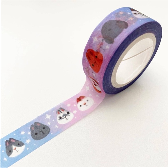 Starry Bunnies Washi Tape by The little Red House - Picture 1 of 2